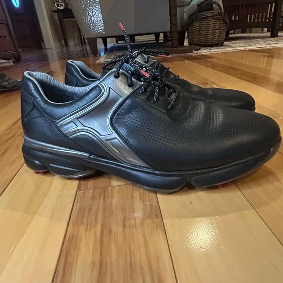 Johnston & Murphy Waterproof Golf XC4 GT2 Luxe-Throat Black Leather Men’s Shoes - Picture 14 of 15